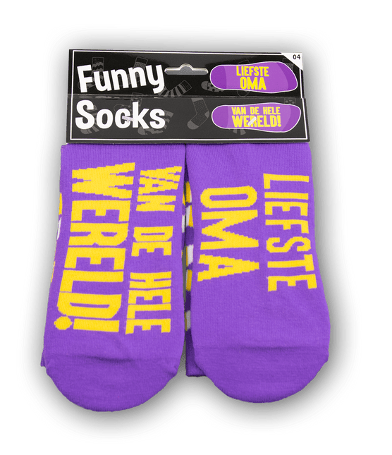 Grappige Sokken Oma 1 paar van Paper Dreams koop je bij Partywinkel