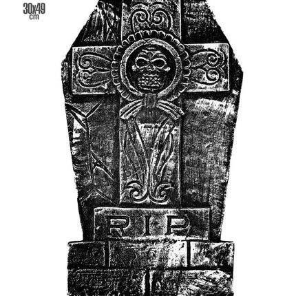 Grijze Grafsteen Rip Kruis 49cm van Widmann koop je bij Partywinkel