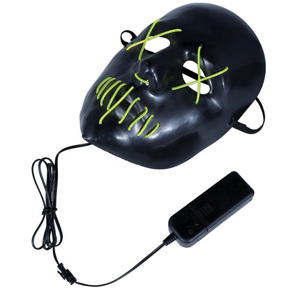 Groen Zwarte Halloween Masker Met Licht van Fiestas Guirca koop je bij Partywinkel
