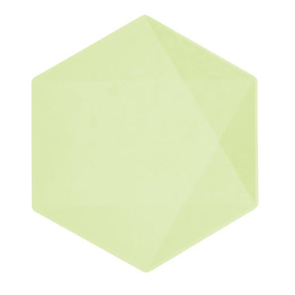 Groene Borden Zeshoek 26cm 6st van Riethmueller koop je bij Partywinkel