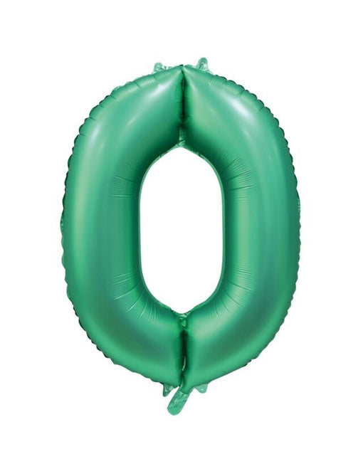 Groene Cijfer Ballon 0 Jaar Glans 86cm van WeFiesta koop je bij Partywinkel