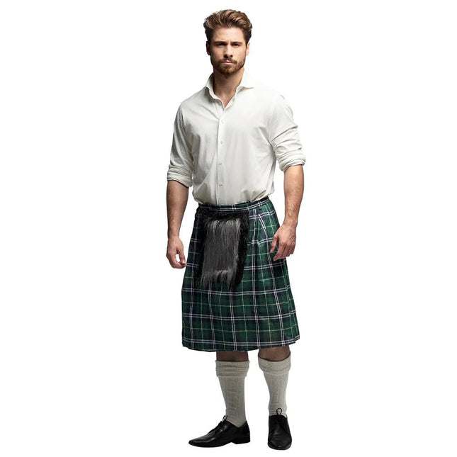 Groene Kilt Heren Met Tas van Boland koop je bij Partywinkel
