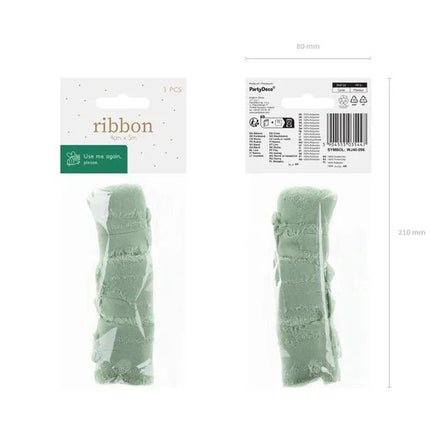 Groene Lint 5m 3st van Partydeco koop je bij Partywinkel