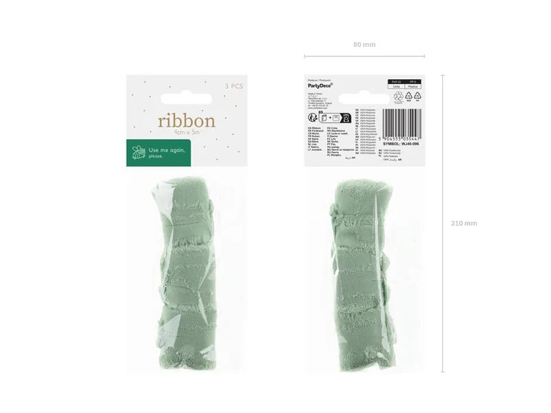 Groene Lint 5m 3st van Partydeco koop je bij Partywinkel