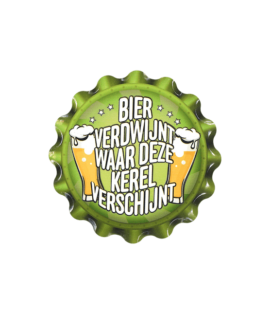 Groene Onderzetter Bier Verdwijnt 11cm van Paper Dreams koop je bij Partywinkel
