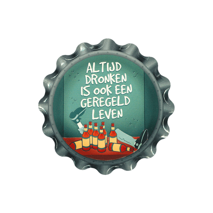Groene Onderzetters Altijd Dronken 11cm van Paper Dreams koop je bij Partywinkel