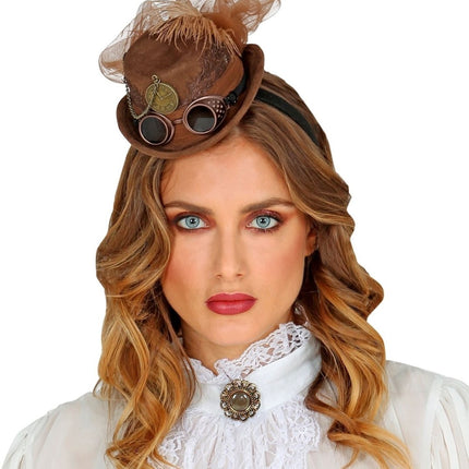 Haarband Hoed Steampunk van Widmann koop je bij Partywinkel
