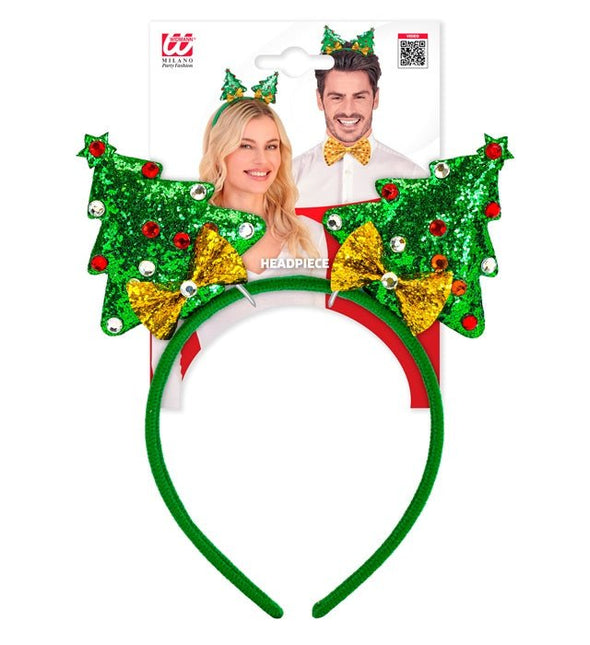 Haarband Kerstboom Glamour van Widmann koop je bij Partywinkel