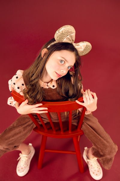 Haarband Muizen Oren Rose Goud 25cm van Partydeco koop je bij Partywinkel