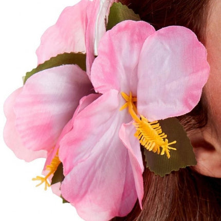 Haarbloem Lichtroze 14cm van Smiffys koop je bij Partywinkel