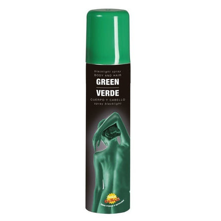 Hair and Body Spray UV Groen 75ml van Fiestas Guirca koop je bij Partywinkel
