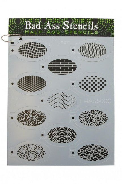 Half Ass Schmink Sjabloon Mixer van Bad Ass Stencils koop je bij Partywinkel