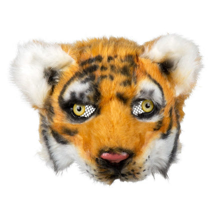 Halfmasker Tijger Pluchen van Boland koop je bij Partywinkel