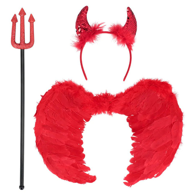 Halloween Accessoireset Dames Duivel 3 delig van Boland koop je bij Partywinkel