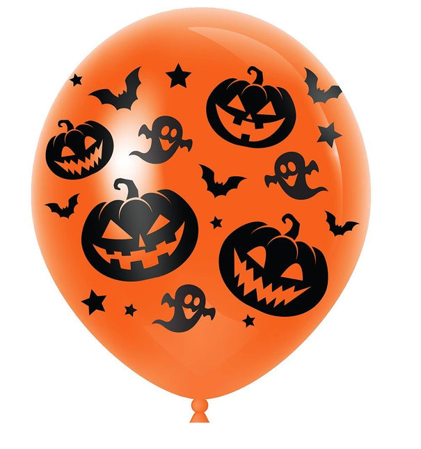 Halloween Ballonnen Oranje 30cm 10st van Fiestas Guirca koop je bij Partywinkel