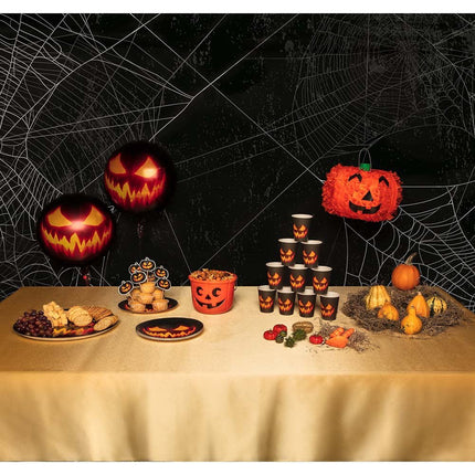 Halloween Bekers Pompoen Papier 210ml 10st van Boland koop je bij Partywinkel