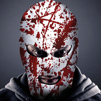 Halloween Bivakmuts Wit Bebloed van Fiestas Guirca koop je bij Partywinkel