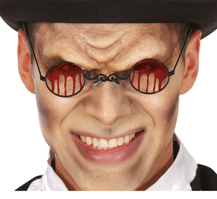 Halloween Bril Bloederige Glazen van Fiestas Guirca koop je bij Partywinkel