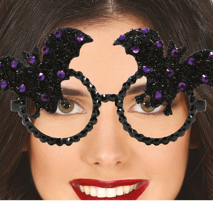 Halloween Bril Vleermuis Glitter van Fiestas Guirca koop je bij Partywinkel