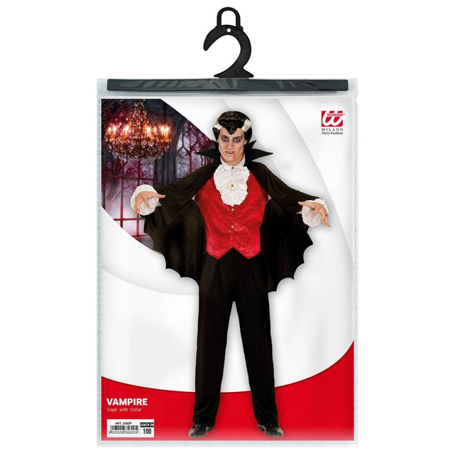 Halloween Cape Zwart Kraag van Widmann koop je bij Partywinkel