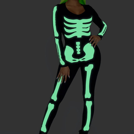 Halloween Catsuit Dames Glow In The Dark Leg Avenue van Leg Avenue koop je bij Partywinkel