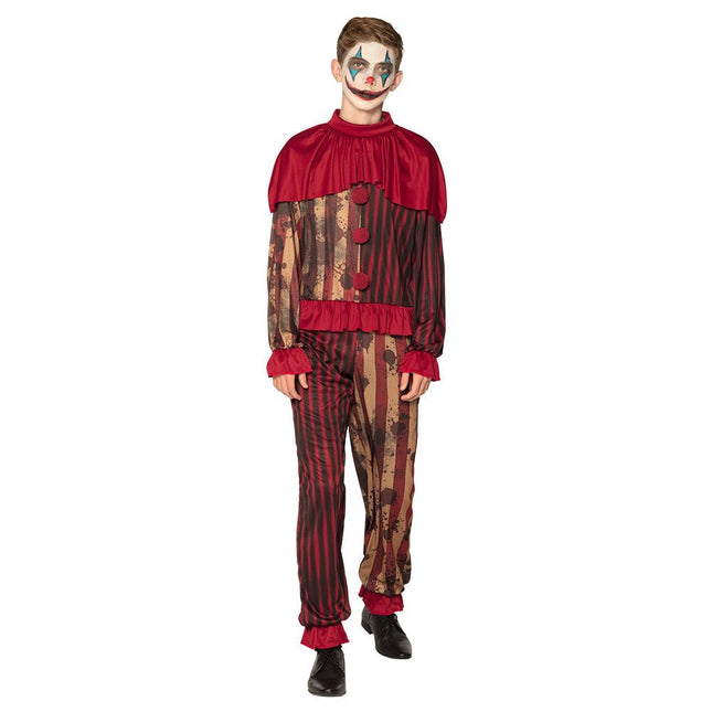 Halloween Clown Kostuum Rood Tiener 14/16 jaar van Boland koop je bij Partywinkel