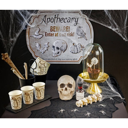 Halloween Deurbord Beware At Own Risk 50cm van Folat koop je bij Partywinkel
