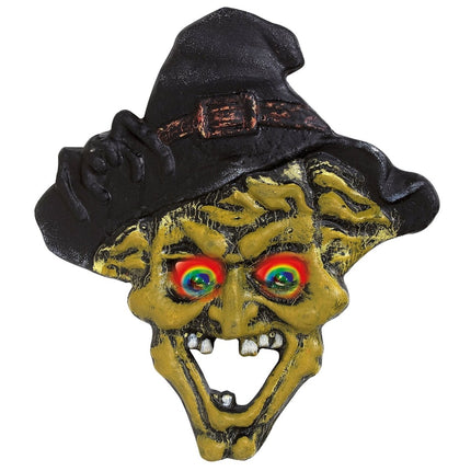 Halloween Deurbord Heks Met Licht van Widmann koop je bij Partywinkel