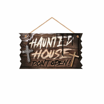 Halloween Deurborden Haunted House 35cm van Fiestas Guirca koop je bij Partywinkel