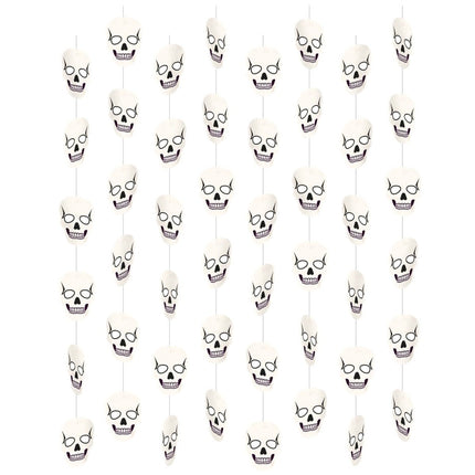 Halloween Deurgordijn Doodshoofd 1,3m 8st van Riethmueller koop je bij Partywinkel