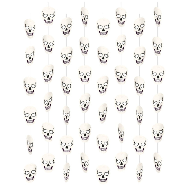 Halloween Deurgordijn Doodshoofd 1,3m 8st van Riethmueller koop je bij Partywinkel