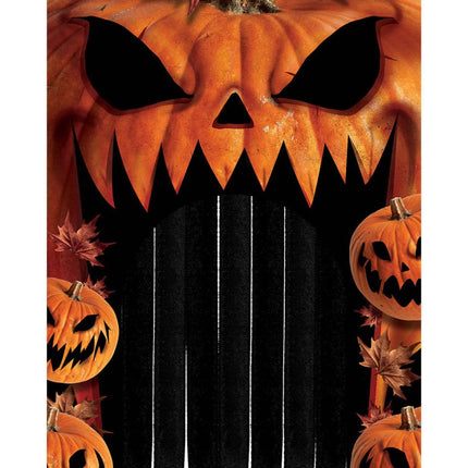 Halloween Deurgordijn Pompoen 2,45m van Fiestas Guirca koop je bij Partywinkel