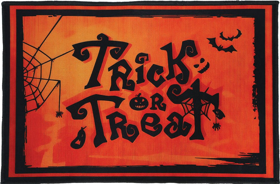Halloween Deurmat Trick Or Treat 58cm van Fiestas Guirca koop je bij Partywinkel