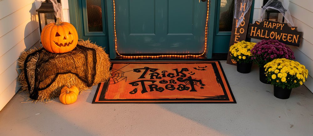 Halloween Deurmat Trick Or Treat 58cm van Fiestas Guirca koop je bij Partywinkel