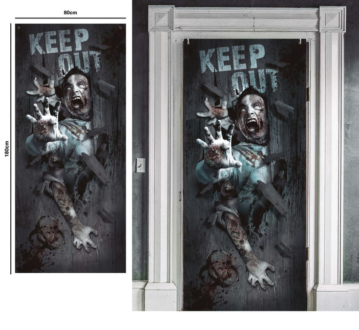 Halloween Deurposter Zombie 180cm x 80cm van Fiestas Guirca koop je bij Partywinkel
