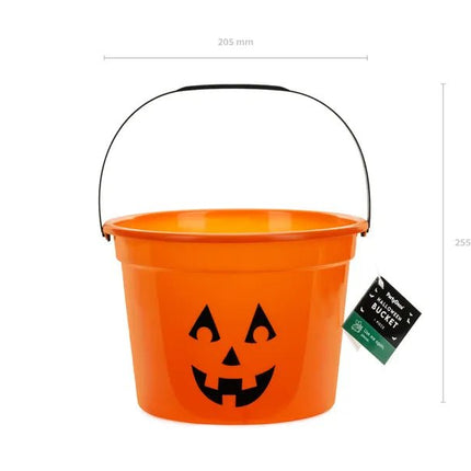Halloween Emmer Oranje Pompoen 20,5cm van Partydeco koop je bij Partywinkel