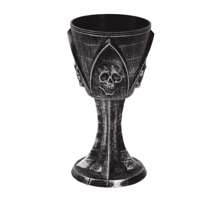 Halloween Glas Schedel 19cm van Fiestas Guirca koop je bij Partywinkel