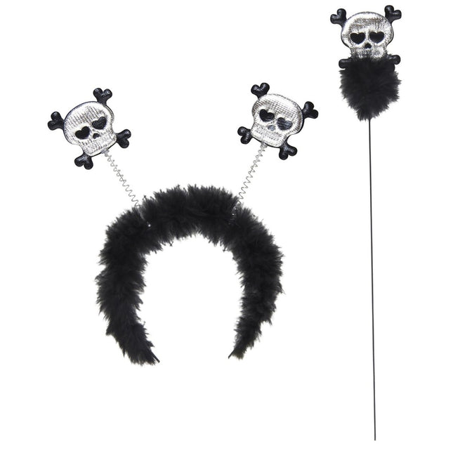 Halloween Haarband Doodshoofd van Widmann koop je bij Partywinkel