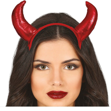 Halloween Haarband Duivelhorens Metallic van Fiestas Guirca koop je bij Partywinkel