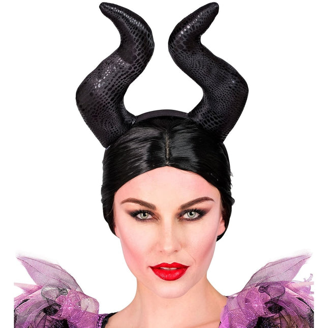 Halloween Haarband Malevizia Met Hoorn van Widmann koop je bij Partywinkel