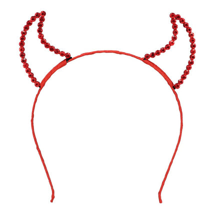 Halloween Haarband Rood Duivel Glitter van Boland koop je bij Partywinkel