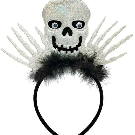 Halloween Haarband Skelet Wit Zwart van Widmann koop je bij Partywinkel