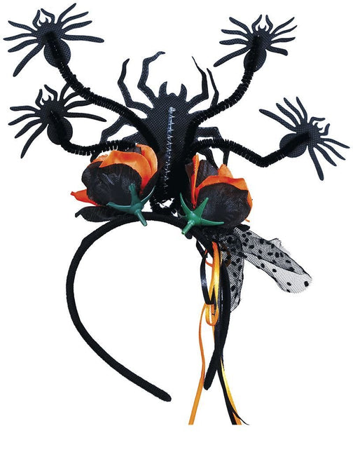 Halloween Haarband Spinnen En Bloemen van Fiestas Guirca koop je bij Partywinkel
