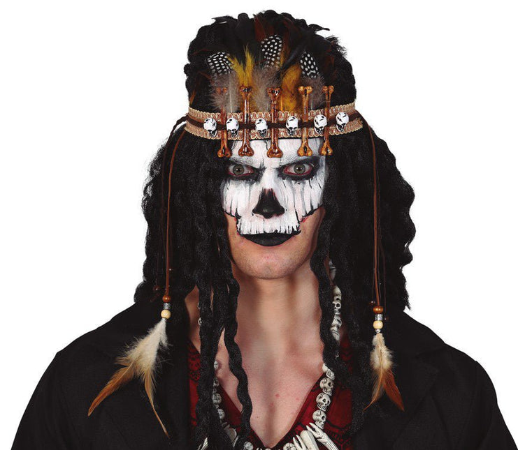 Halloween Haarband Voodoo Veren van Fiestas Guirca koop je bij Partywinkel
