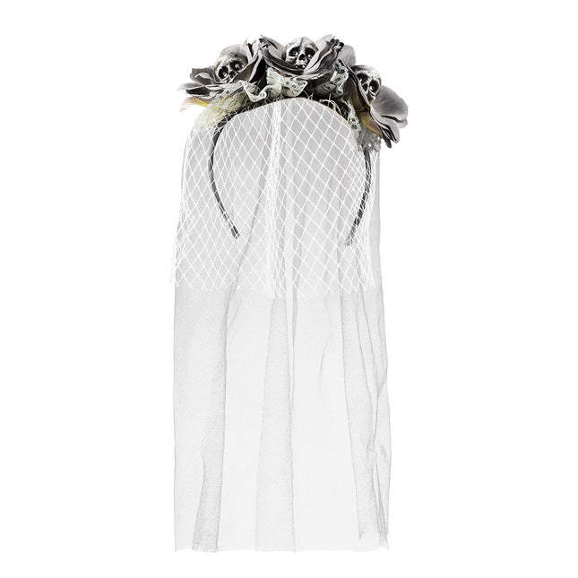 Halloween Haarband Zombie Sluier 58cm van Boland koop je bij Partywinkel