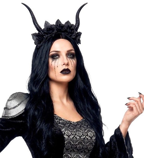 Halloween Haarband Zwart Duivel Bloem van Widmann koop je bij Partywinkel