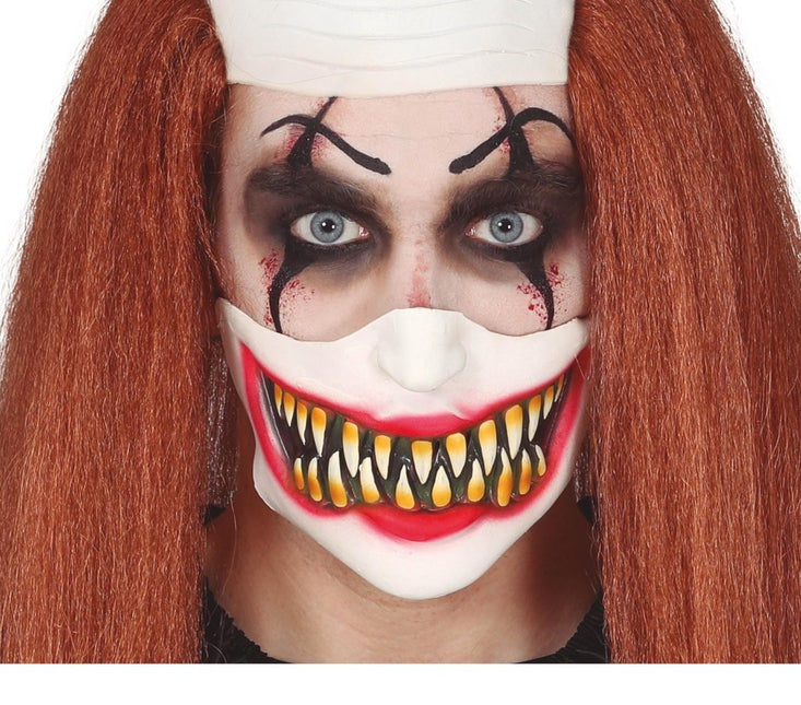 Halloween Half Masker Clowns Gezicht van Fiestas Guirca koop je bij Partywinkel