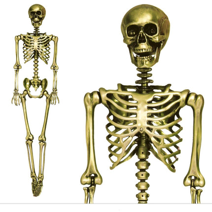 Halloween Goud Skelet 1,6m van Fiestas Guirca koop je bij Partywinkel