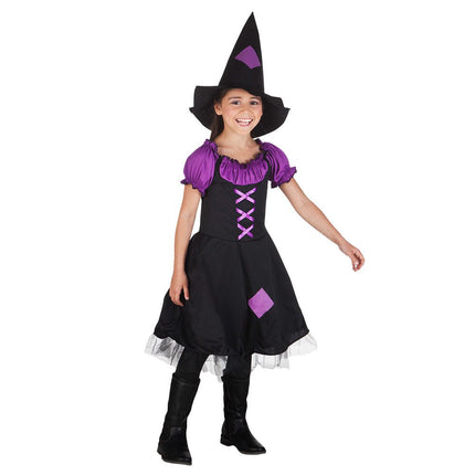 Halloween Heks Kostuum Kind Paars van Boland koop je bij Partywinkel