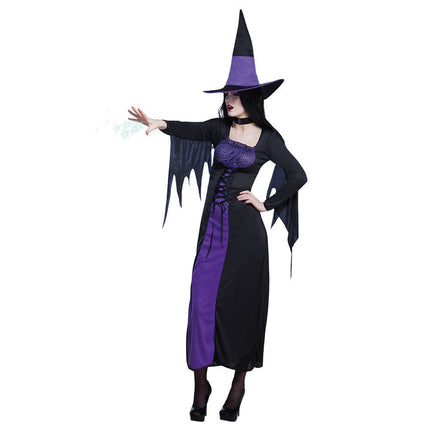 Halloween Heks Kostuum Paars van Boland koop je bij Partywinkel